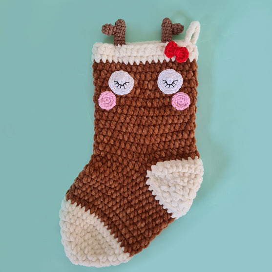 

Rentier Weihnachtssocke
2