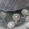 

Glitzerknöpfe - Kleine Steine - Silber - 4 Stk. - Go Handmade
4