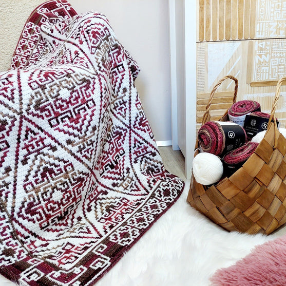 

Aztecana - Decke Mosaik-Häkeln
1