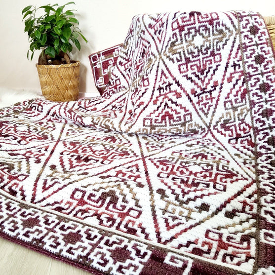 

Aztecana - Decke Mosaik-Häkeln
3