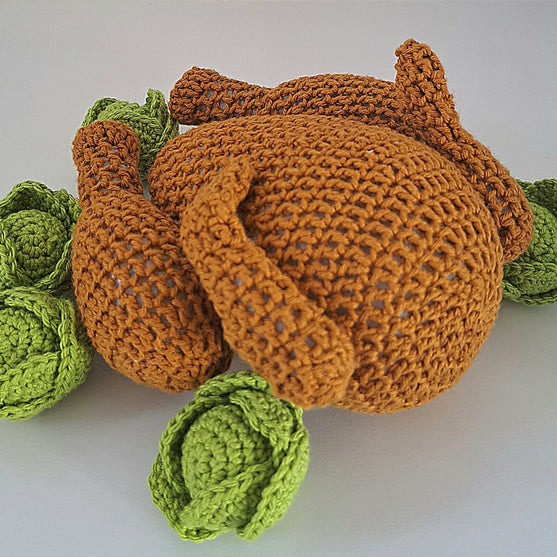 

Hähnchen mit Rosenkohl und Kartoffeln
2