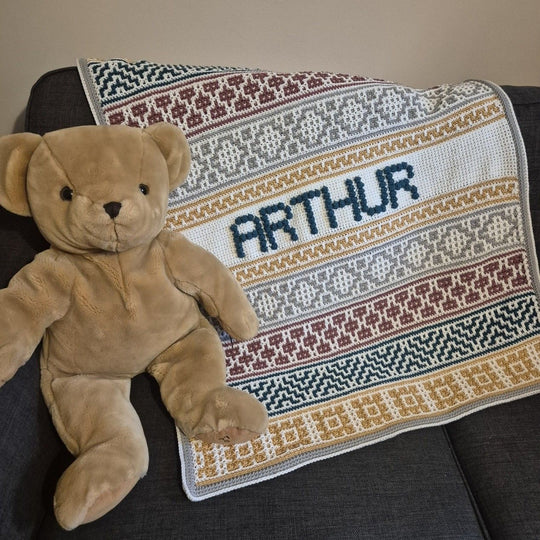 Lullaby Name Mosaic - Personalisierte Babydecke