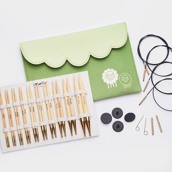 

Bamboo Deluxe austauschbares Rundstricknadel-Set - KnitPro
1