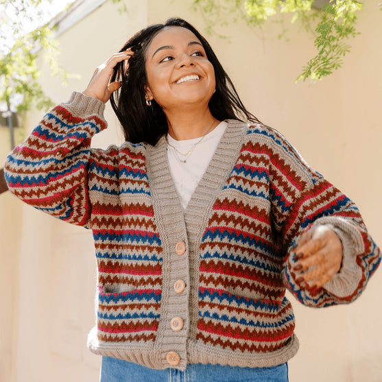 

Ottolie - Chevron-Cardigan mit Taschen
1