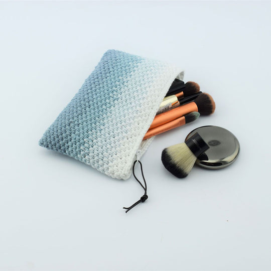 Gehäkeltes Kosmetik-Etui - Ton in Ton