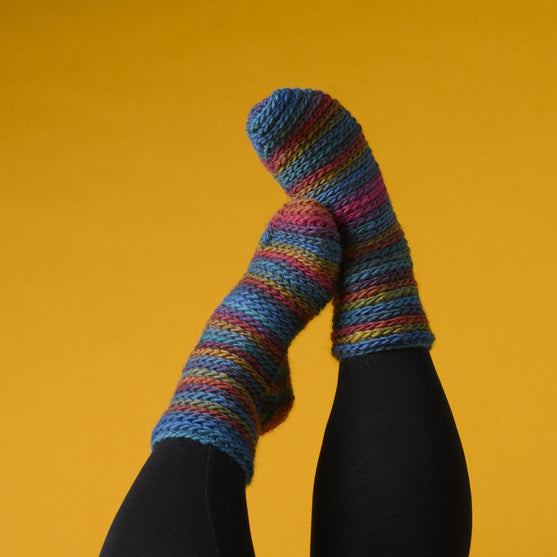 

Glomma - gehäkelte Socken
2