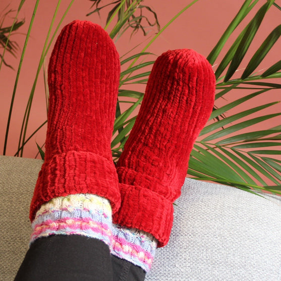 

Sofasocken - Gestrickte Socken
2