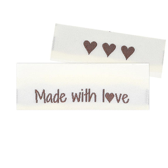 10 Labels - Made with love - 5 cm - Go Handmade