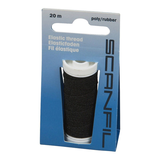 Scanfil Elastikfaden - Schwarz - 20 m