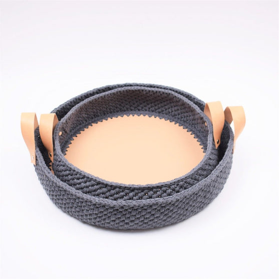 

Ribbon Tabletts mit Lederboden
2