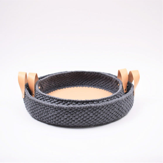 

Ribbon Tabletts mit Lederboden
3